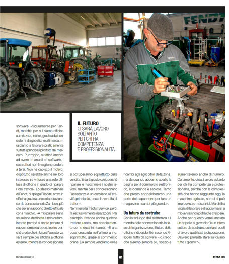 reortage  TRACTOR SERVICE FILIPPINI